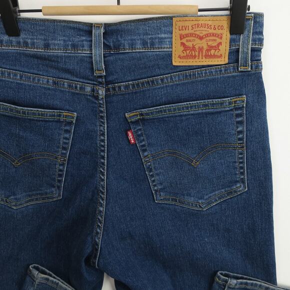 Levi’s 724 High-Rise Straight Jeans Women’s 30 Slim Fit Dark Wash Stretch Denim - Picture 10 of 12